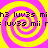 Yellow spiral patterns on a pink background with repeated text fragments in black pixelated font.