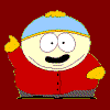 Pixelated cartoon character in red jacket and blue hat displays five distinct facial expressions across a