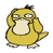 Two side-by-side pixelated frames of a yellow cartoon duck-like character with black-tipped wings and feet, showing slight pose differences between the left and right frame.