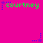A bright pink background displays three of green 'courtney' text with blue star accents, each containing three identical text-star arrangements