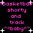 Pixelated pink text and white stars on black background, with repeated phrases and decorative elements.