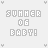 Pixelated text 'SUMMER 06 BABY!' in multiple color variations with small decorative elements, displayed across a of