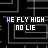 identical pixel art icons with 'HE FLY HIGH NO LIE' text, each icon's purple letters cycling through a sequence