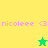 Pixelated buddy icon with yellow and green background sections, pink text 'nicoleee <3', and a star symbol changing from green to yellow.