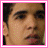 A 3x3 contact sheet of animated frames from a buddy icon featuring three distinct character portraits and pixelated text on black backgrounds with pink borders.