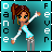 A 4-frame animated contact sheet showing a pixel-art character dancing with varying poses against a teal background, each frame labeled "Dance Fever" vertically on the left and right sides.