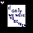 identical white square icons with blue text "If only we were to be..." and scattered small hearts in purple, green, and white on a black background
