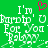 Green background with white pixelated text reading "I'm Barry' U Barry' U For You Galaxy..." and a pink pixelated heart symbol above the text.