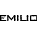 Pixelated image of a person with light skin and brown hair, next to partial text reading EMILIO on gray background.