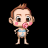 Pixelated cartoon baby with pink cheeks and tongue sticking out on black background next to green text logo reading 'OriginalIcons.com'