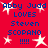 Red background with blue text reading "Abby Judd LOVES Steven SCOPANO !!!!" and white star shapes scattered across the image.