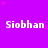 Static image with repeated text "Siobhan" on purple background with pink stars.