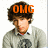 A person with curly brown hair wears a light gray sweater over a white collared shirt, shown in three variations of text overlays.