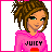 Pixel art contact sheet of a female character in pink hoodie and jeans across four frames showing different poses, accessories, and text variations.