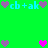 Pixelated green background with repeating cyan text and purple/pink heart icons in a pattern