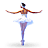 A pixelated dancer in a white tutu and blue bodysuit stands on one leg with arms extended against a white background, next to red text reading "When in doubt... DANCE!".