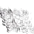 Pixelated grayscale image of a figure with indistinct facial features and limbs, rendered in low-resolution blocky style against a white background.