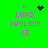 Green background with pink text reading "i i LOVS TAYLS!!!" and a pink heart symbol, featuring animated black pixel clusters changing position.