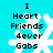 Pixelated white snowflake on cyan background with black text reading "I Heart Friends 4ever Gabs" in four identical
