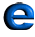 Blue and black stylized lowercase 'e' characters in various orientations on a gray background, with some showing motion blur effects.