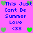Pixelated text and heart symbols on a bright pink background with blue lettering.