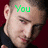 A four- shows a person with short hair and a black shirt against a dark red background, with green text appearing in each