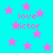 Cyan background with pink stars and repeated text 'i love victor' in pink pixelated font.