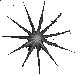 Nine star-shaped icons arranged in a , each with radiating spikes and central glow varying by color