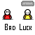 Pixel art of red and yellow figures with text labels, showing animation variations with yellow and blue particle effects above heads
