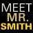 Animated contact sheet of Mr. and Mrs. Smith movie promotional icon frames showing character close-ups, text elements, and bullet effects.