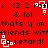 Red background with black text and white pixelated symbols; repeated phrases include 'i <3 2 rofl & lol' and 'thats y im friends with a retard!'; white square-and-dot icons animate in place.