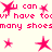 Pixelated pink text and star shapes on a light background, with repeated phrases and star variations.