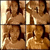 four identical anime-style character icons with brown hair and light skin, arranged in a layout with a gray background on the right