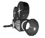 identical black-and-white camera icons with a plus sign on the top, arranged in five and five against a light gray background