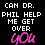 A 3x2 contact sheet of animated frames showing pixelated text with a pink handwritten-style word "you" on black background, displaying progressive character truncation in the phrase "CAN DR. PHIL HELP ME GET OVER YOU" across sampled frames.
