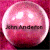 A split-screen contact sheet showing two frames of an animated icon: a pink sphere with text on the left and green pixelated text on a dark background on the right.