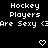 Pixelated text and heart symbols repeat across a black background with gray corner overlay.