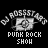 Pixelated black-and-white icon shows two identical cartoon faces with checkered hair, each holding a microphone, beneath "PUNK ROCK SHOW" text.