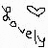 Pixelated text and heart symbols arranged in a -like composition with red, black, and gray elements on white background