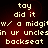 Pixelated text on a dark red gradient background with four identical arranged in a