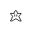 Three pixelated star icons with two vertical black bars on a gray background, showing white, beige, and gray variations.