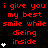 Red pixelated text on black background with white heart symbols, displaying repeated phrases and varying heart counts.