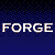 repeated 'FORGE' text and mechanical imagery with red, blue, and gray color scheme