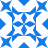 Blue geometric pattern with central star and surrounding diamond shapes on white background.