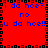 Red background with blue pixelated text reading "i da hoe? no u da hoe!!" repeated in a pattern, bordered by black and red square pixels
