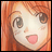 A pixelated anime-style character face with orange hair and a smiling expression next to text reading "Anime IM" and "COM" on a black background.