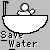 Pixelated icon shows three figures in a bathtub with text labels: 'Shower', 'Save Water', 'with A Friend' and blue water spray animation.