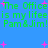 Blue background with green text repeating 'The Office is my life Pam & Jim!' and scattered pink plus signs.