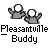_Pleasantville Buddy_ icon shows two pixelated figures with white circular heads, gray and yellow clothing; one figure waves while the other stands still.