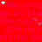 Red background with repeating text and scattered white stars, partially obscured by a gray rectangle in the bottom right corner.